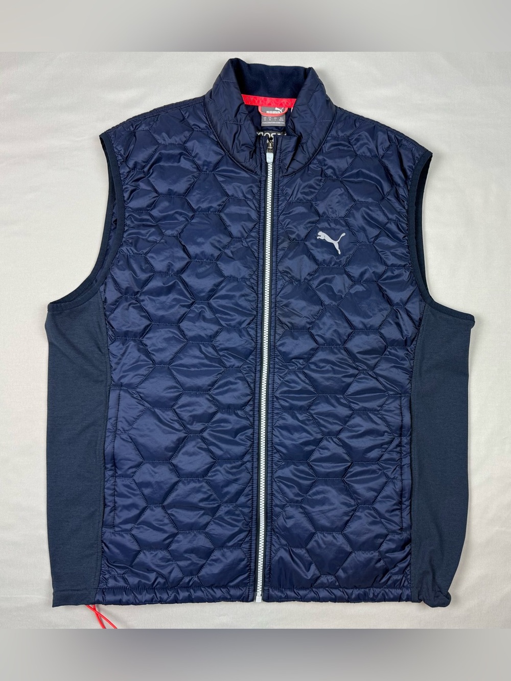 Puma Golf NBC Sports Men’s Quilted Vest Sz Medium Navy Blue Full Zip